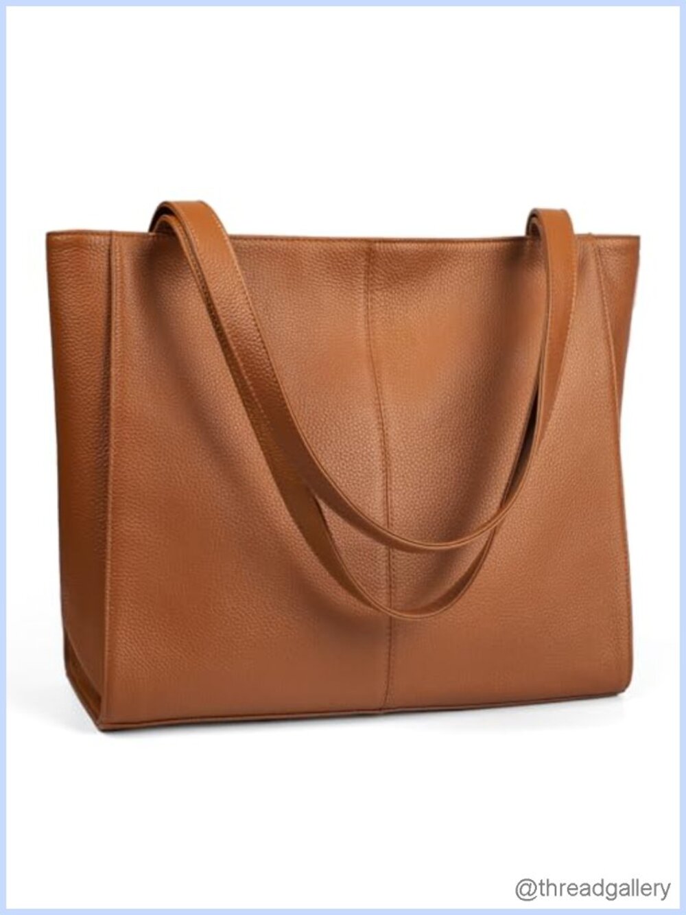 Genuine Leather Tote Bag for Women Work Travel Fits 14" Laptop Purse